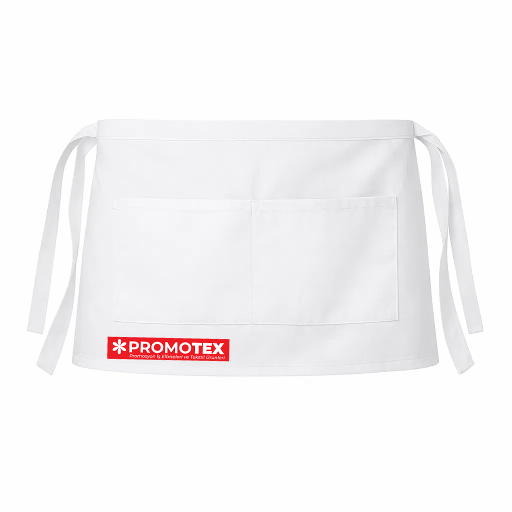 Belden Bağlamalı Önlük Beyaz