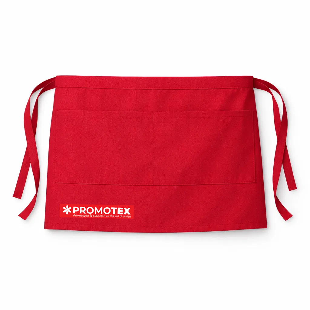 Belden Bağlamalı Önlük Kırmızı