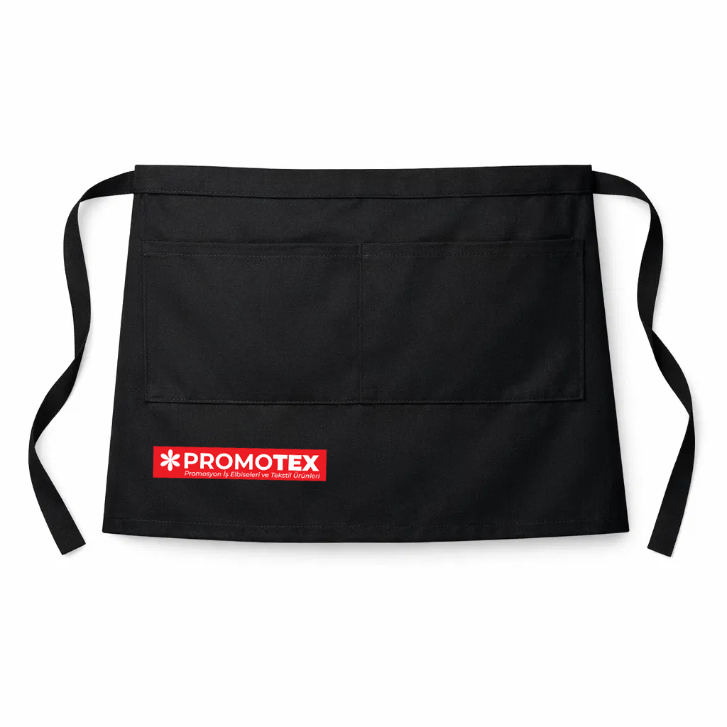 Belden Bağlamalı Önlük Siyah