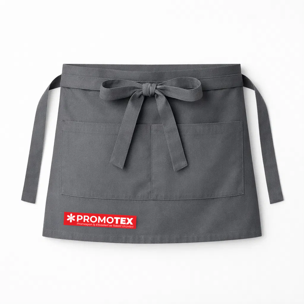 Belden Bağlamalı Önlük Gri