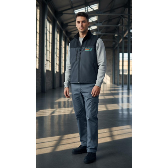 Gri  softshell yelek iş kıyafeti