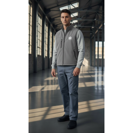 Gri  softshell yelek iş kıyafeti