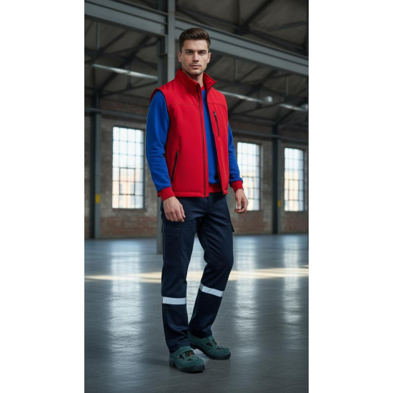 kırmızı softshell yelek iş kıyafeti