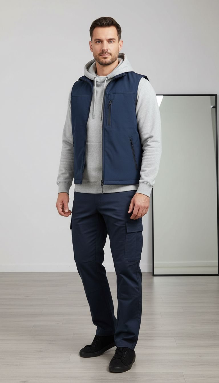 Lacivert Softshell Yelek