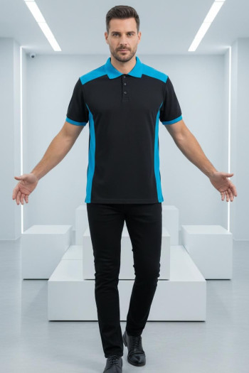 Polo Tshirt Siyah Mavi