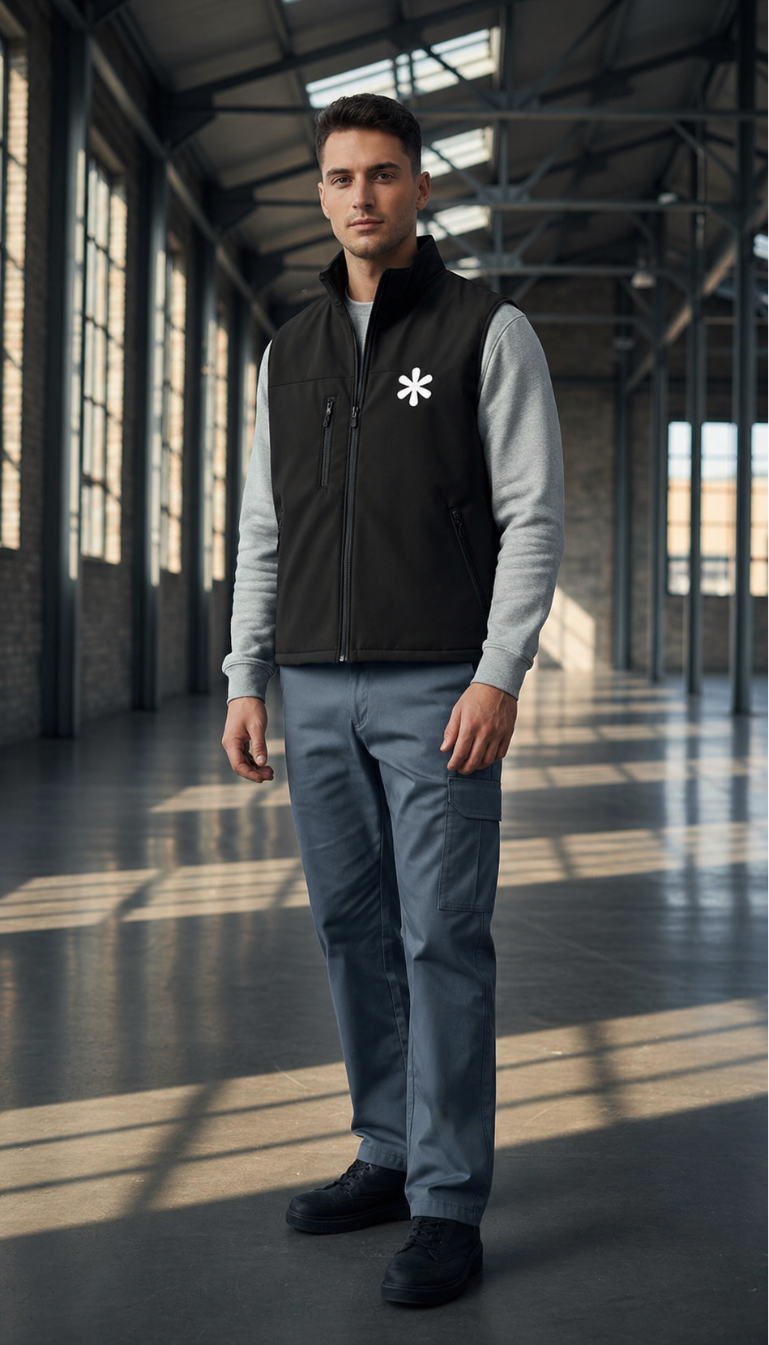 Siyah Softshell Yelek