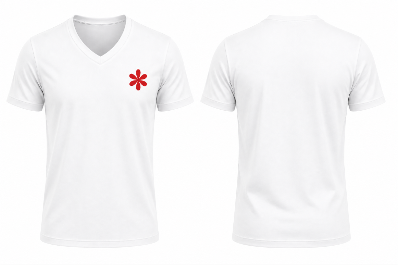 V YAKA BEYAZ TİŞÖRT