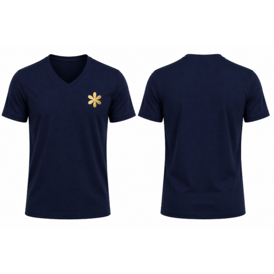 lacivert v yaka tişört 