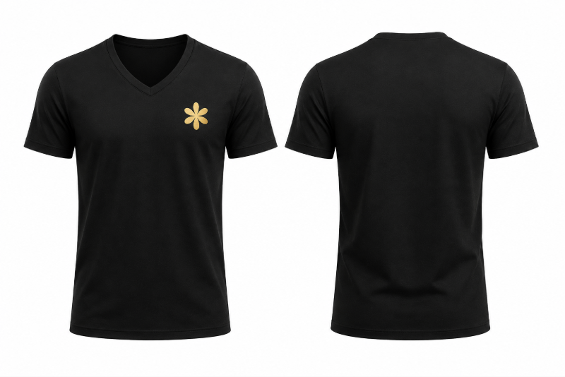 V YAKA SİYAH TİŞÖRT